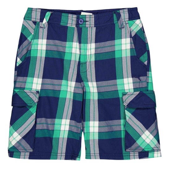 Puma Cargoshorts i rutmönster för barn/ungdomar (Grön) - Image 1