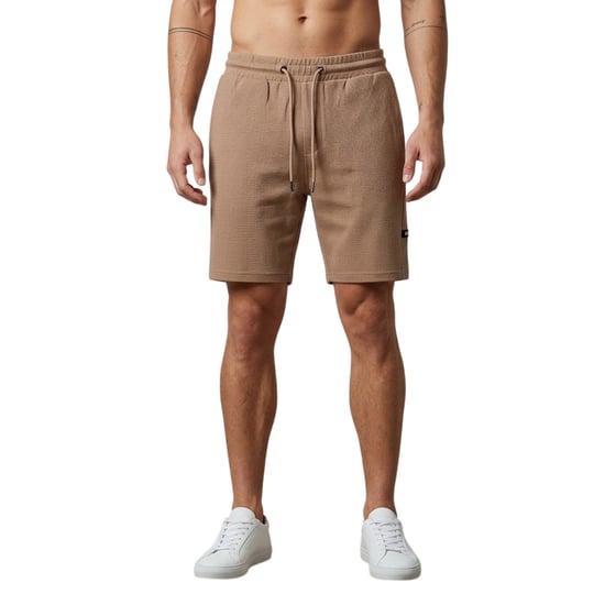 Duck and Cover Topfield-waffelkleding voor heren: casual korte broek (Zand) - Image 2