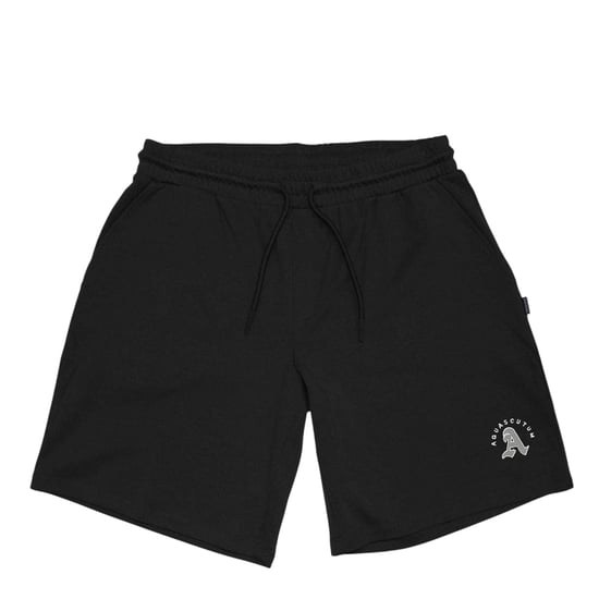 Aquascutum Mens Classic Logo Drawstring Waist Sweat Shorts (Black) - Image 1