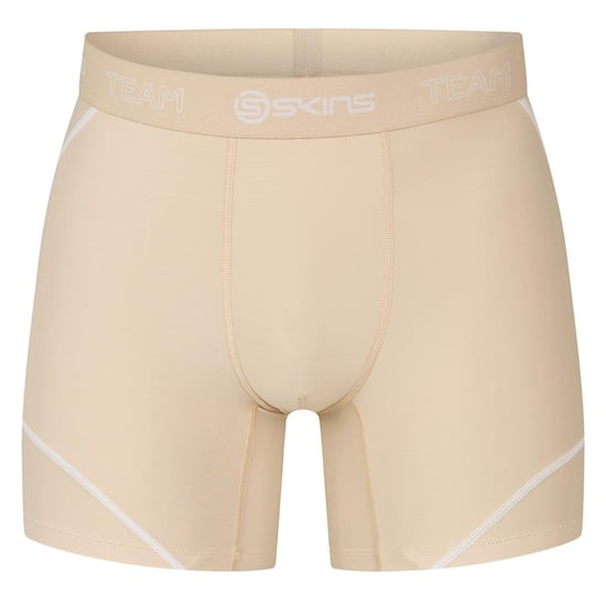 Skins Herr Dynamic Team Stripe Detalj Kompressionsshorts (Kräm) - Image 1