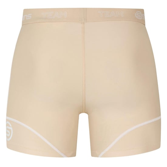 Skins Herr Dynamic Team Stripe Detalj Kompressionsshorts (Kräm) - Image 2