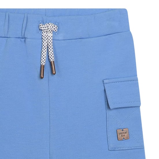Carrement Beau Pojkar Jersey Avslappnad Passform Cargo Shorts (Blå) - Image 3