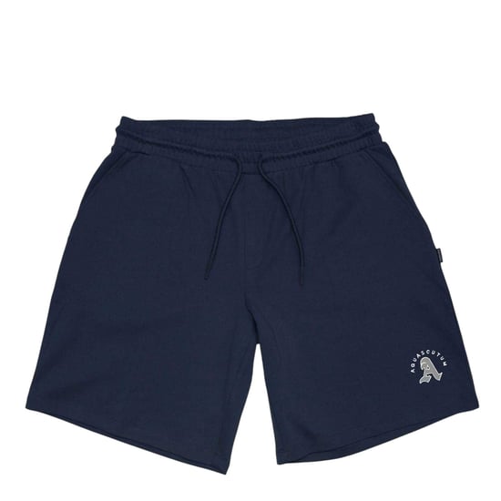 Aquascutum Mens Classic Logo Drawstring Waist Sweat Shorts (Navy) - Image 1