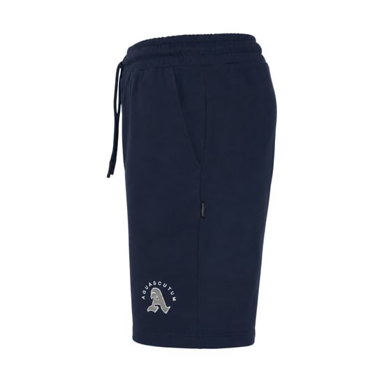 Aquascutum Mens Classic Logo Drawstring Waist Sweat Shorts (Navy) - Image 3
