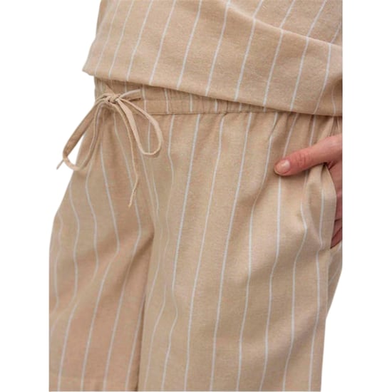 Mamalicious Damesshort met verticale strepen en een relaxte pasvorm (Lichtgeel) - Image 3