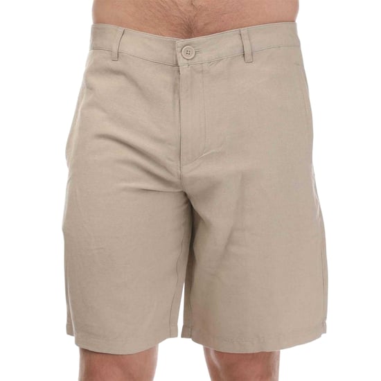 Armani Exchange Mens Linen Rayon Twill Shorts (Beige) - Image 1