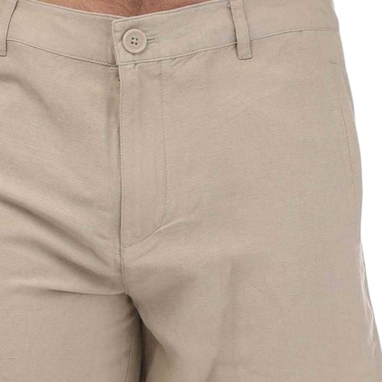 Armani Exchange Mens Linen Rayon Twill Shorts (Beige) - Image 3