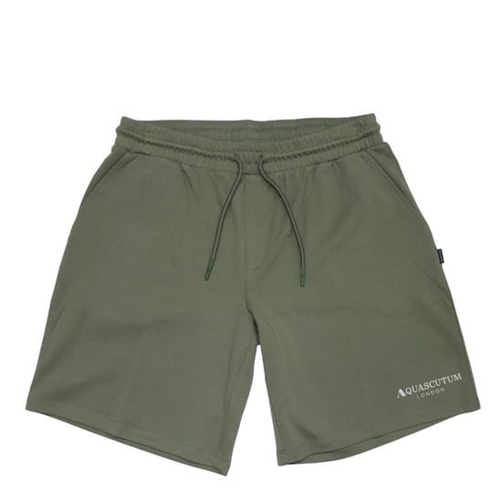 Aquascutum Fleece-sweatshorts met logo voor heren (Militair Groen) - Image 2