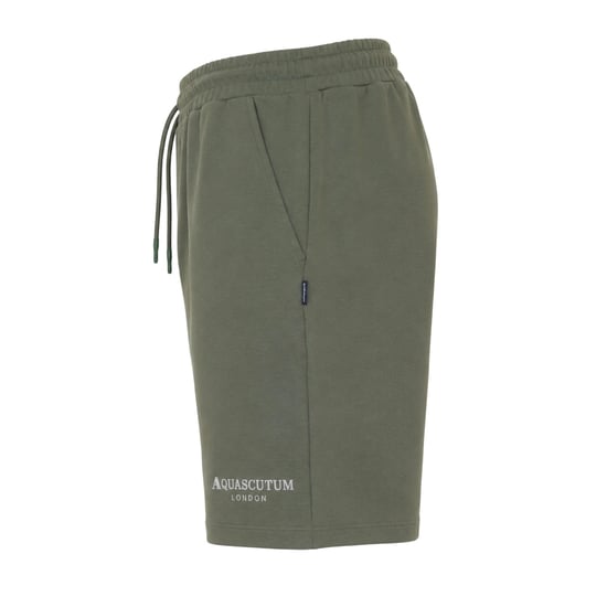 Aquascutum Fleece-sweatshorts met logo voor heren (Militair Groen) - Image 4