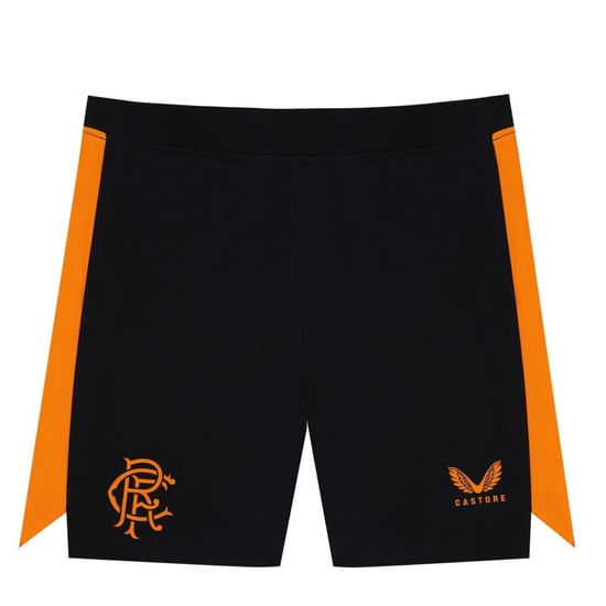 Castore Kinderen Rangers FC Voetbalshorts (Zwart/Oranje) - Image 1