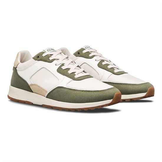 Boys CLAE Low Top Trainers in Olive Off-White - Image 2