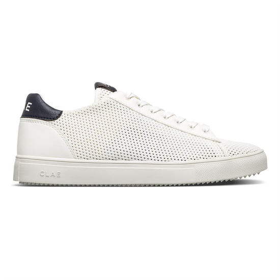 Boys CLAE Low Top Trainers in Wht/Navy/Cactus - Image 1