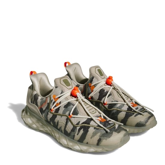 Boys adidas Originals Web Boost Chunky Trainers in Brown - Image 3