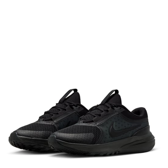 Boys Nike Star Run 5 Lace Up Road Sneakers in Black - Image 3