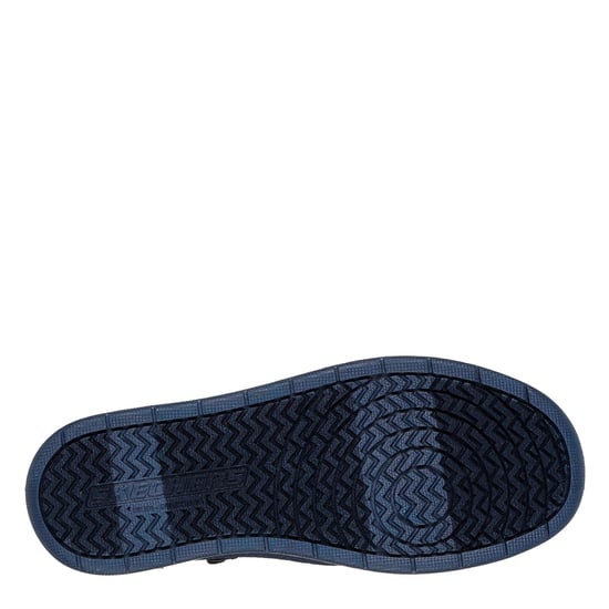 Boys Skechers Up Fleece Lined High Top W Zip High Top Trainers Unisex Kids in Navy/Tan - Image 4