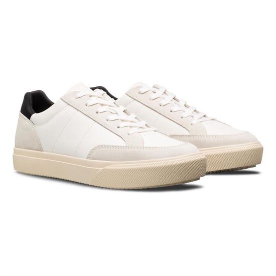 Boys CLAE Low Top Trainers in Wht/Lth/Blk - Image 2