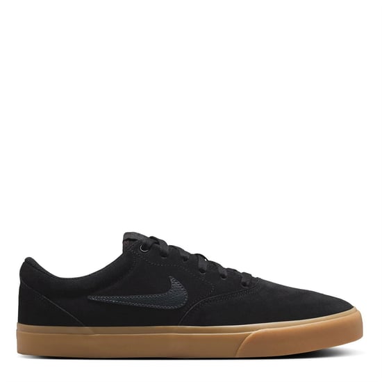 Boys Nike Charge Suede Lace Up Skate Shoes in Black/Anthracit - Image 1