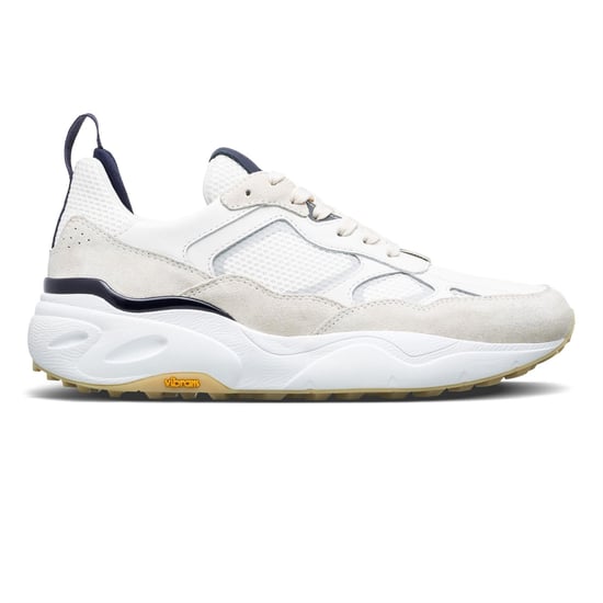 Boys CLAE Kids Low Top Trainers in Wht/OffW/Nvy - Image 1