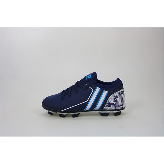 Boys Patrick Football Boots Firm Ground Lace Up in Blue - Image 2