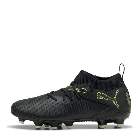 Boys Puma Kids Future 8 Match Firm Ground Football Boots in Blk-FL-GrnTrrn - Image 2