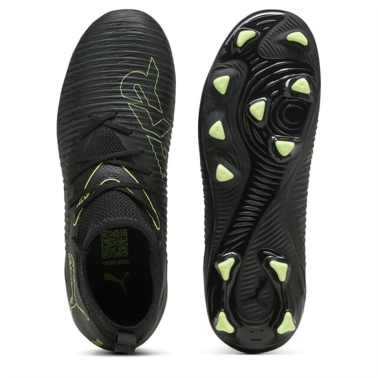 Boys Puma Kids Future 8 Match Firm Ground Football Boots in Blk-FL-GrnTrrn - Image 3