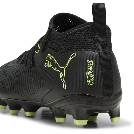 Boys Puma Kids Future 8 Match Firm Ground Football Boots in Blk-FL-GrnTrrn - Image 5