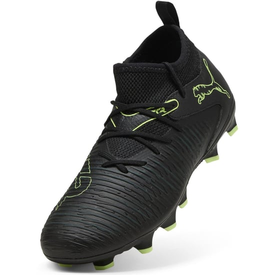 Boys Puma Kids Future 8 Match Firm Ground Football Boots in Blk-FL-GrnTrrn - Image 6