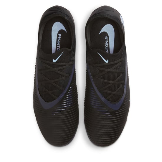 Boys Nike Phantom 6 Firm Ground Textured Toe Sneakers in Black/Black - Image 6