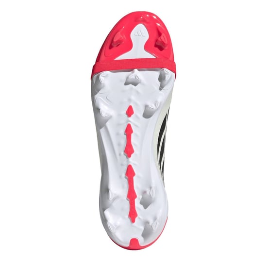 Boys adidas Pred .3 Firm Ground Lace-Up Sneakers in Red/Blk/White - Image 6