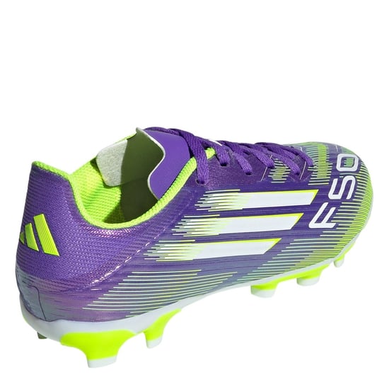 Boys adidas F50 League Juniors Multi Ground Football Boots in Purple/White - Image 4