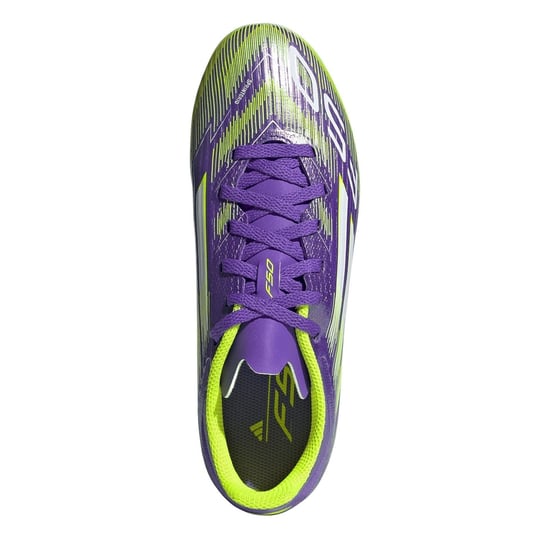 Boys adidas F50 League Juniors Multi Ground Football Boots in Purple/White - Image 5