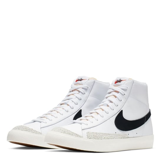 Boys Nike Blazer Mid 77 Vintage Shoes Juniors in White/Black - Image 3