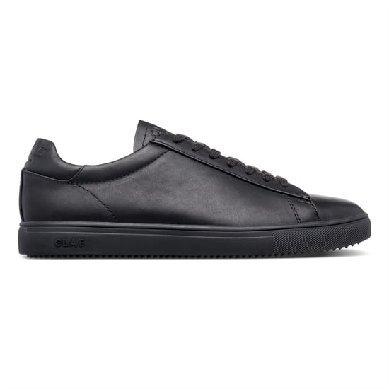 Boys CLAE Kids Low Top Trainers in Triple Blk/Lth - Image 1