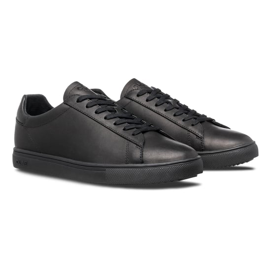 Boys CLAE Kids Low Top Trainers in Triple Blk/Lth - Image 2