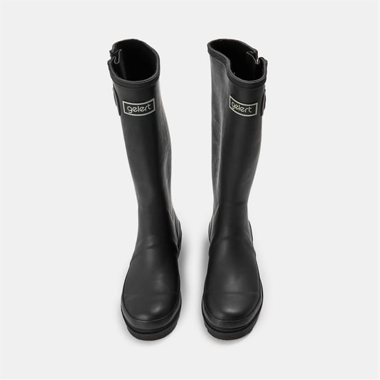 Boys CLAE Malone Knit Wellington Boots with Lug Sole in Black - Image 4