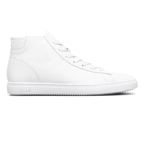 Boys CLAE Kids Low Top Trainers in Triple Wht/Lth - Image 1