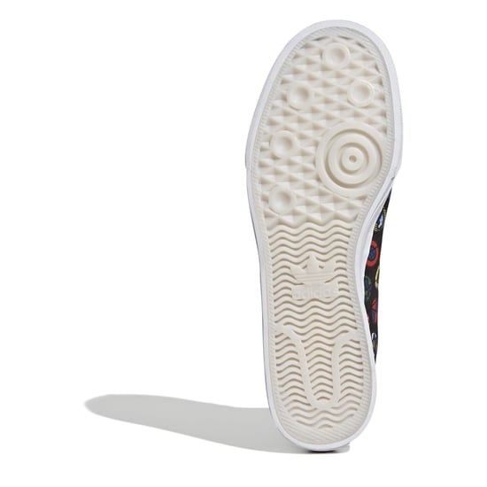 Boys adidas Originals Nizza Hi-Top Sneakers in Black/Wht/M - Image 6