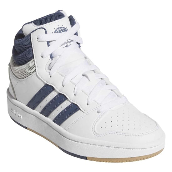 Boys adidas Hoops Mid Cla Jn99 in Ftwr White/Prel - Image 3