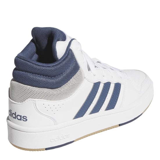 Boys adidas Hoops Mid Cla Jn99 in Ftwr White/Prel - Image 4