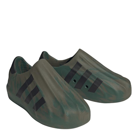 Boys adidas Originals Superstar Slip On Trainers in Olive Strata - Image 3