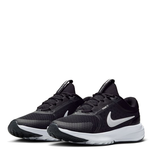 Boys Nike Star Run Lace-Up Low Top Sneakers in Black/White - Image 3