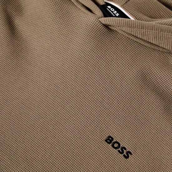 Boss Hoodie met wafelpatroon voor heren (Grijs) - Image 3