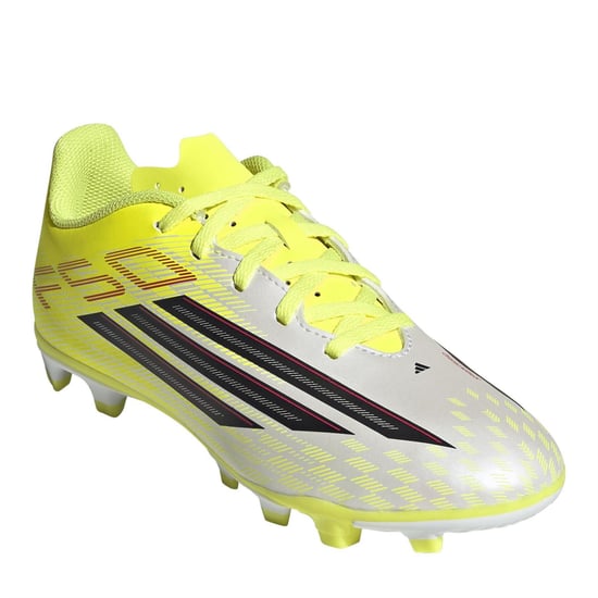 Boys adidas F50 Messi Club Juniors Firm Ground Football Boots in Solar Yellow - Image 3