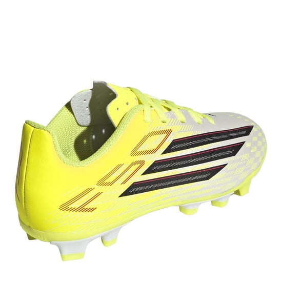 Boys adidas F50 Messi Club Juniors Firm Ground Football Boots in Solar Yellow - Image 4