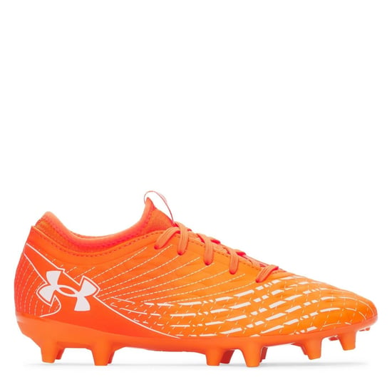 Boys Under Armour Magnetico Club Juniors Firm Ground Football Boots in Orange/White - Image 1