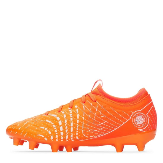Boys Under Armour Magnetico Club Juniors Firm Ground Football Boots in Orange/White - Image 2