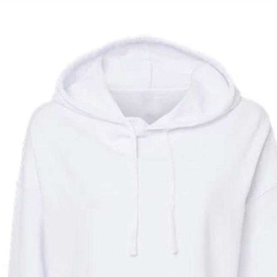 Miso Kort hoodie med dragsko för kvinnor/damer (Vit) - Image 3