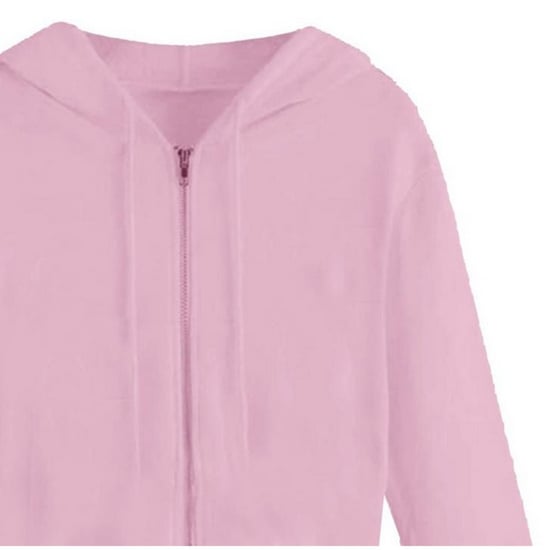 Miso Relaxed Fit Crop Hoodie för dam och dam (Rosa) - Image 3