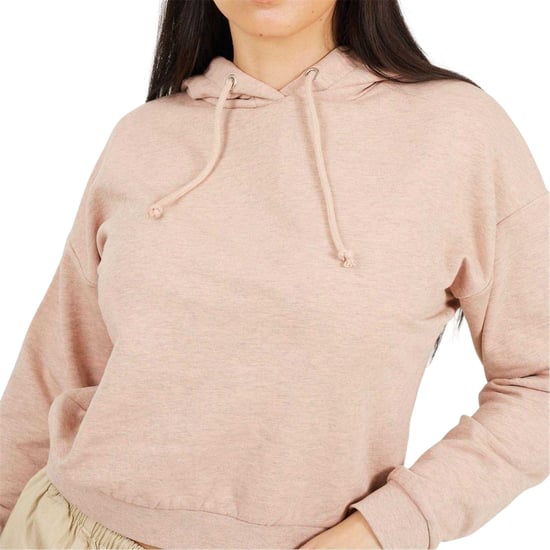 Brave Soul Dames/Dames Crop Hoodie (Taupe) - Image 3