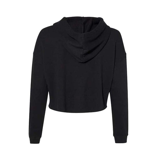 Miso Kort hoodie med dragsko för kvinnor/damer (Svart) - Image 2